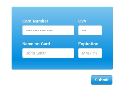 jQuery Plugin For Easy Credit Card Inputs - Creditly.js