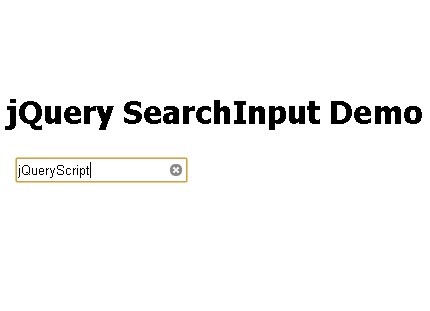 jQuery Plugin For Enhancing The Standard Html Search Input - Search Input