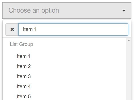 Bootstrap search dropdown