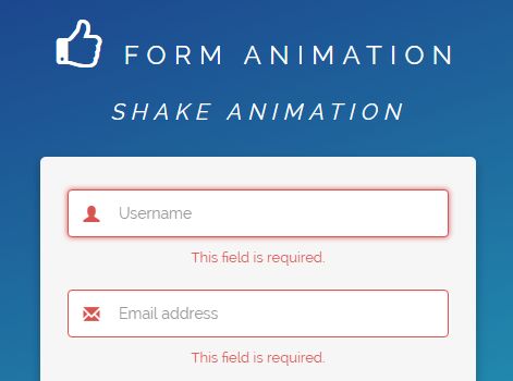 jQuery Plugin For Form Validation Animations Using Animate.css