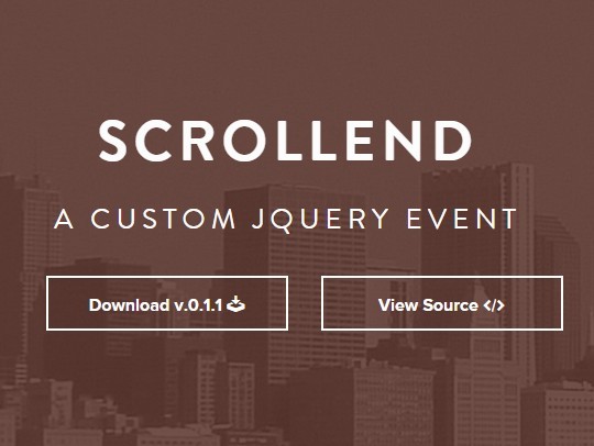 jQuery Plugin For Handling Scroll End Event - scrollend