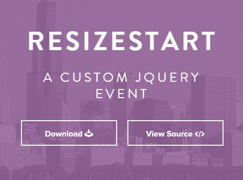 jQuery Plugin For Handling Window Resize Events - resizeend & resizestart
