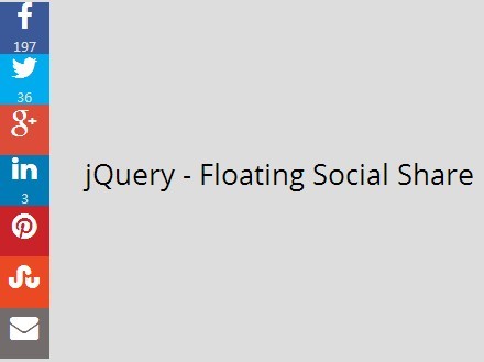 jQuery Plugin For Floating Social Share Bar