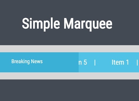 Jquery Plugin For Horizontal Text Scrolling Simple Marquee