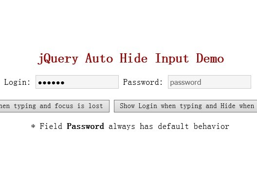 jQuery Plugin For Input Field Auto Hiding - Auto Hide Input