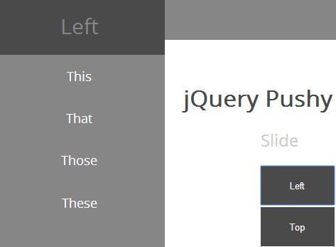 jQuery Plugin For Mobile Style Push & Slide Menus - Pushy