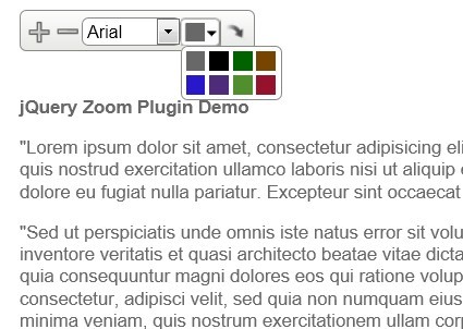 jQuery Plugin For On-Page Text Control Plugin - Text Zoom