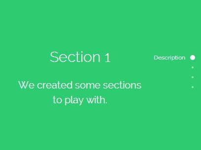 jQuery Plugin For One Page Section Navigation - sectionMenu