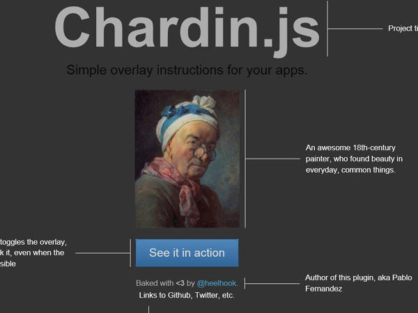 jQuery Plugin For Overlay Instructions For Apps - chardin.js