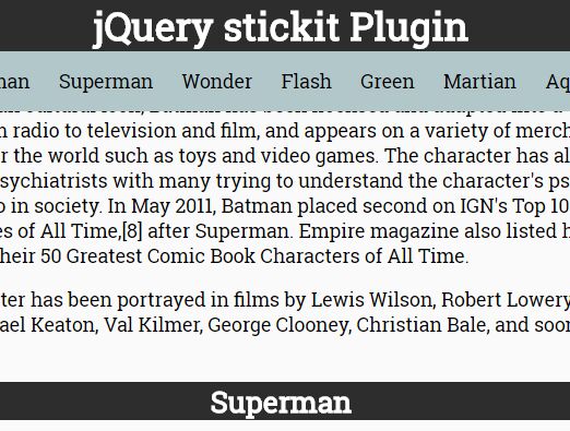 jQuery Plugin For Responsive Stick Elements - stickit