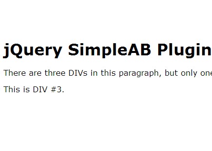 jQuery Plugin For Simple A/B Testing On Page - SimpleAB