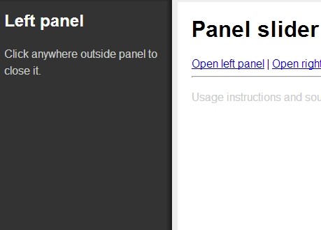 jQuery Plugin For Sliding Side Panel - Panel Slider