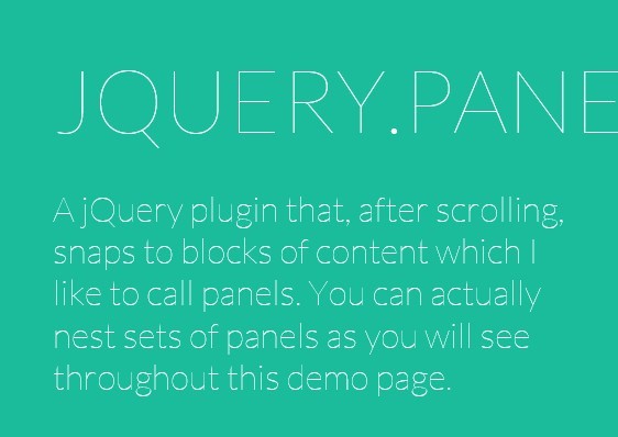 JavaScript Plugin For Smooth Scroll Snapping - panelSnap