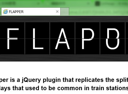 用于拆分翻板文本动画的 jQuery 插件 - Flapper