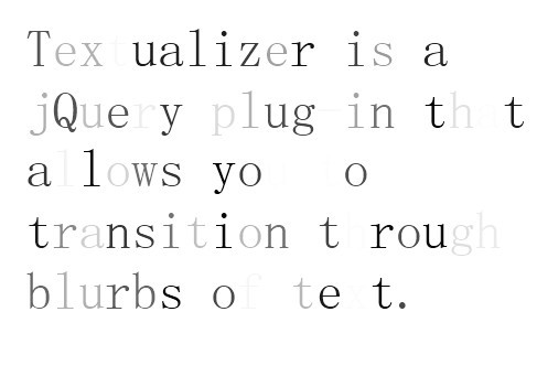 jQuery Plugin For Text Transition Animations - Textualizer