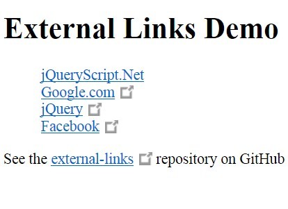jQuery Plugin To Add Icons To External Links - External Links