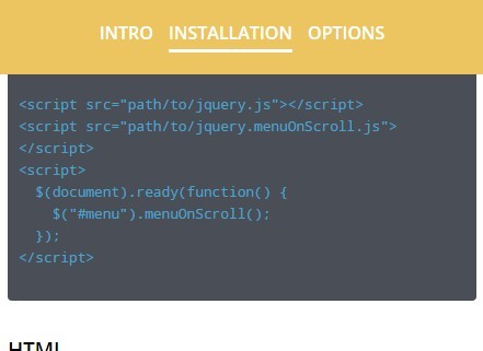 jQuery Plugin To Auto Update Menu States When Scrolling - menuOnScroll