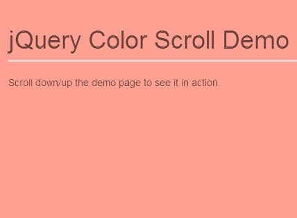 jQuery Plugin To Change Background Colors On Scroll - Color Scroll