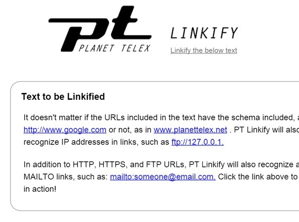jQuery Plugin To Convert URLs & Emails Into Html Links - Linkify