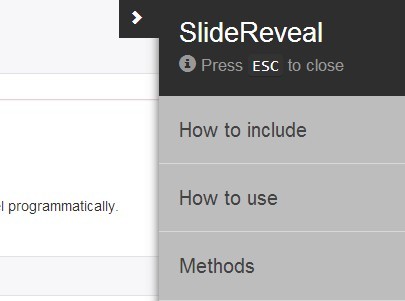 jQuery Plugin To Create App Look-alike Sliding Sidebars - slideReveal