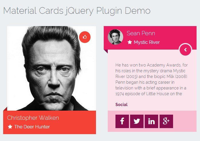 jQuery Plugin To Create Awesome Material Design Cards