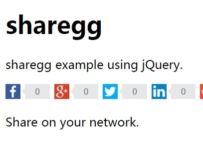 jQuery Plugin For Create Flat Style Social Share Buttons - sharegg