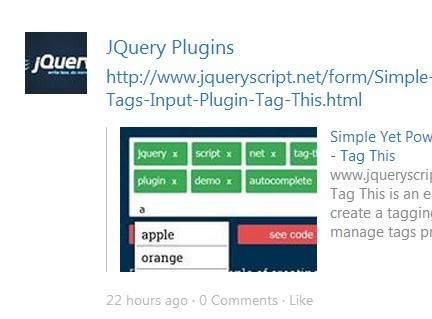 jQuery Plugin To Display Facebook Fan Page Activity Feed - FB Wall