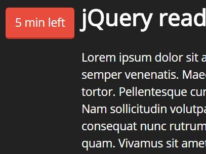jQuery Plugin To Display Reading Time Of A Specific Article - readingTimeLeft.js
