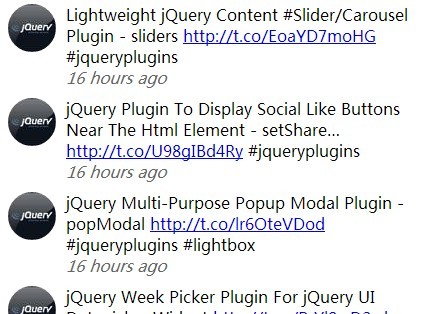 jQuery Plugin To Display Your Tweets On The Web Page - TweeCool
