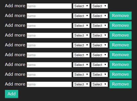 jQuery Plugin To Duplicate Form Groups - addMore