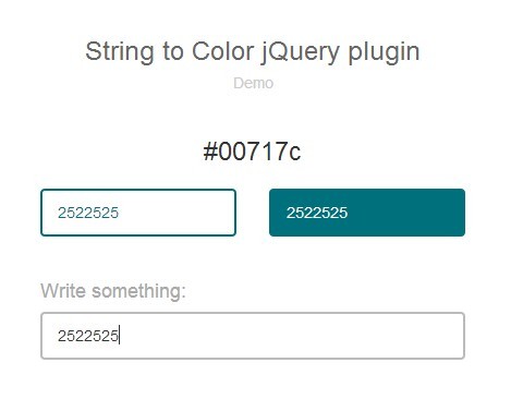 jQuery Plugin To Generate Color Code From A String - String to Color