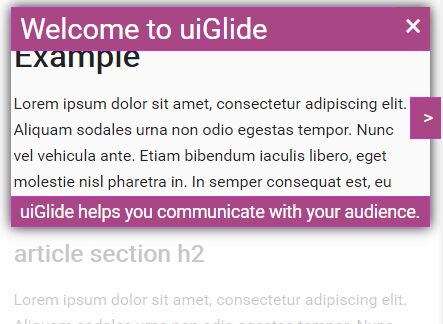 jQuery Plugin To Generate Step Based Site Guides - uiGlide