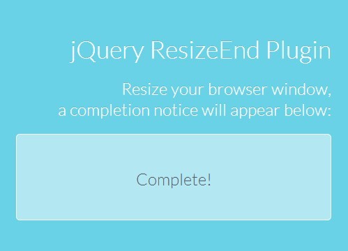 jQuery Plugin To Handle End of Window Resize Event - ResizeEnd