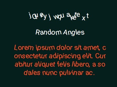 jQuery Plugin To Jumbles Up Text with CSS3 Animations - jwquaketext