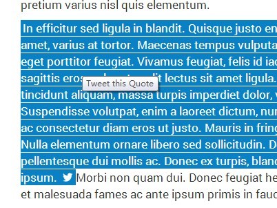 jQuery Plugin To Make Your Site Content Tweetable - Tweetable