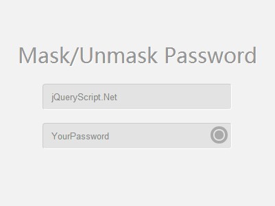 jQuery Plugin To Mask/Unmask Password On Demand