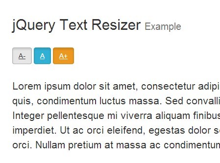 jQuery Plugin To Resize Text with Cookie & localStorage Support - Text Resizer
