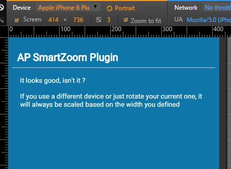 jQuery Plugin To Scale Web Content Based On Specific Width  - Smartzoom