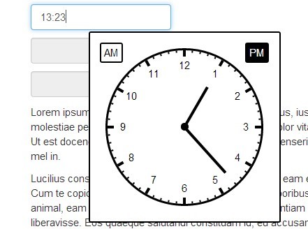 jQuery Plugin To Select The Time Form A Clock-Style Interface
