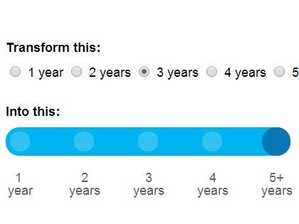 jQuery Plugin To Transform Radio Buttons Into A Sliders - Radios To Slider