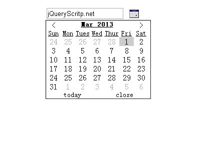 jQuery Plugin for Simple Date Picker Widget - simpledatepicker