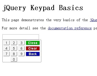 jQuery Plugin for Simple Virtual Keyboard - keypad