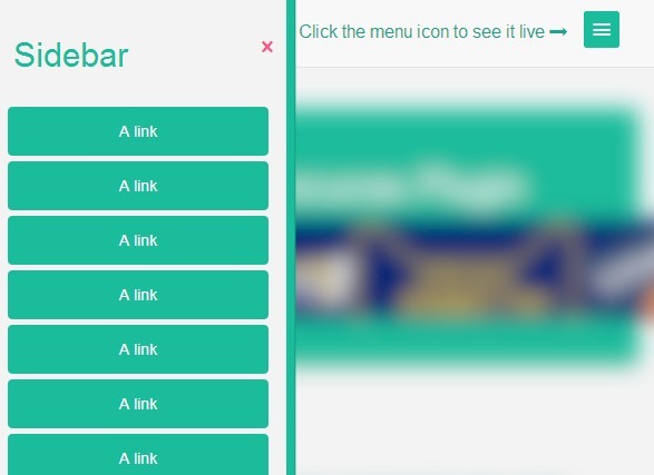 jQuery Sidebar Navigation with Cool Blurring Effect - Focucss