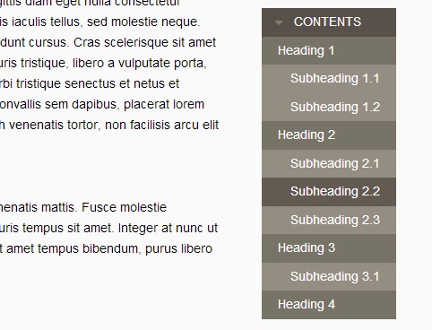 jQuery Sticky Table Of Contents Plugin - Tocible