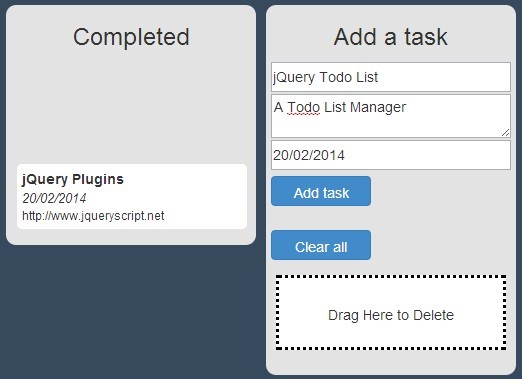 jQuery To-Do List Manager with localStorage Support -  Todo List