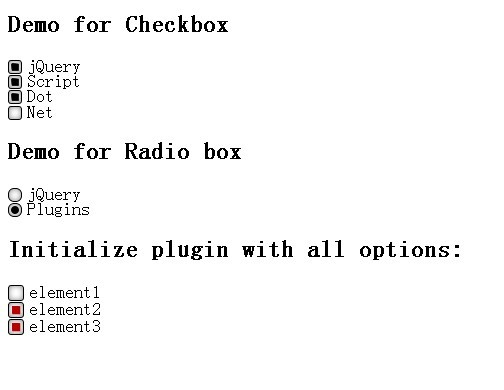 jQuery Tunable Check/Radio Box Plugin - Tunable Radiobox
