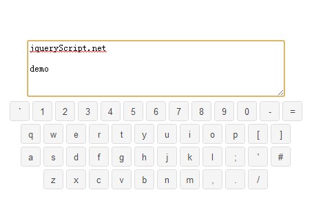 jQuery Virtual Keyboard For Input and Textarea - jkeyboard