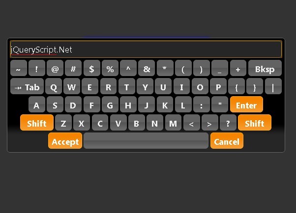 jQuery Virtual Keyboard Plugin - Keyboard