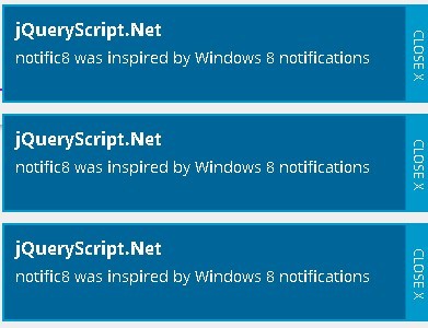 jQuery Windows 8-Style Notification Plugin - notific8