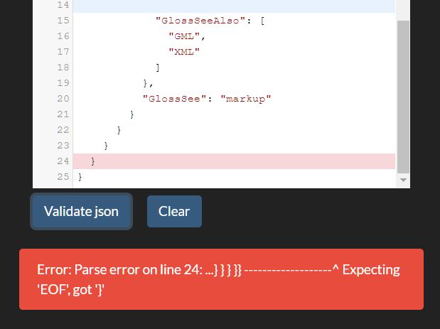 Client Side JSON Linter & Validator In JavaScript